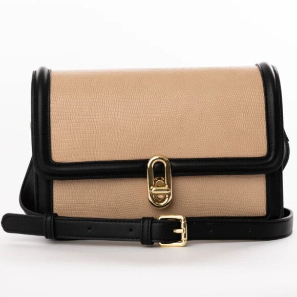 Jules Kae Mia Bag in Blush Lizard/Black